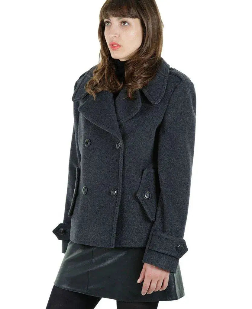 Harris top tweed peacoat
