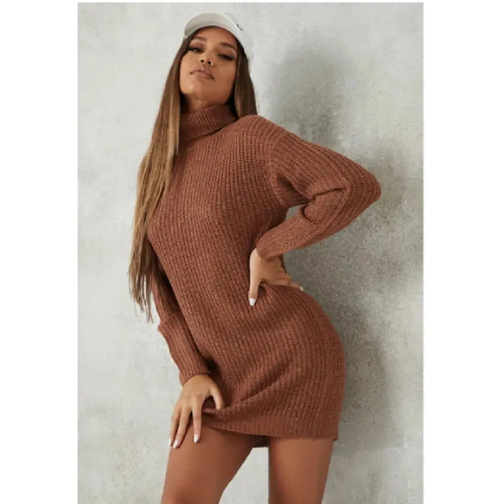 Brown jumper dresses hotsell