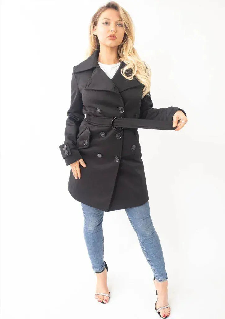 Black mac coat womens uk best sale