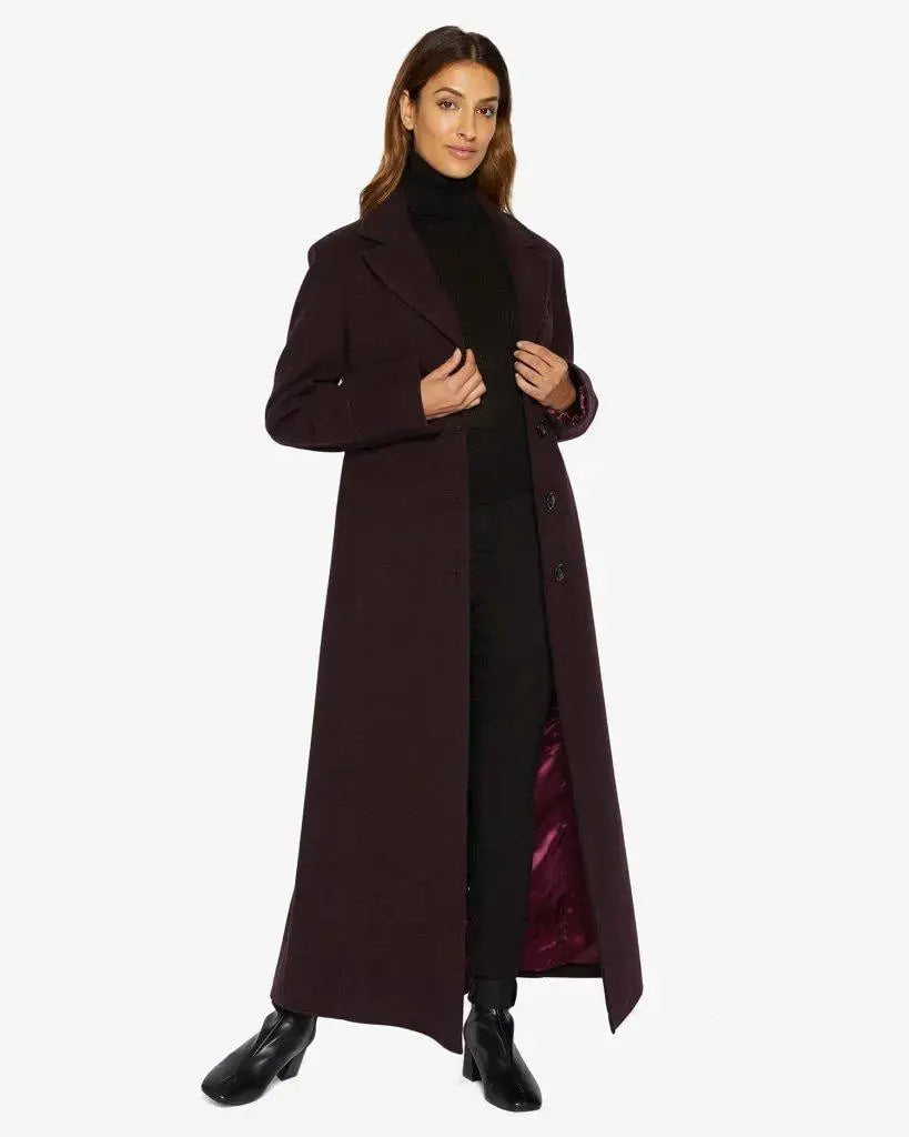 Maxi top wool coat