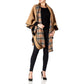 Wool Blend Reversible Tartan Check Cape (1330)