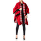 Wool Blend Reversible Tartan Check Cape (1330)