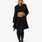 High Neck Belted Military Style Coat (1502)