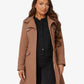 High Neck Belted Military Style Coat (1502)