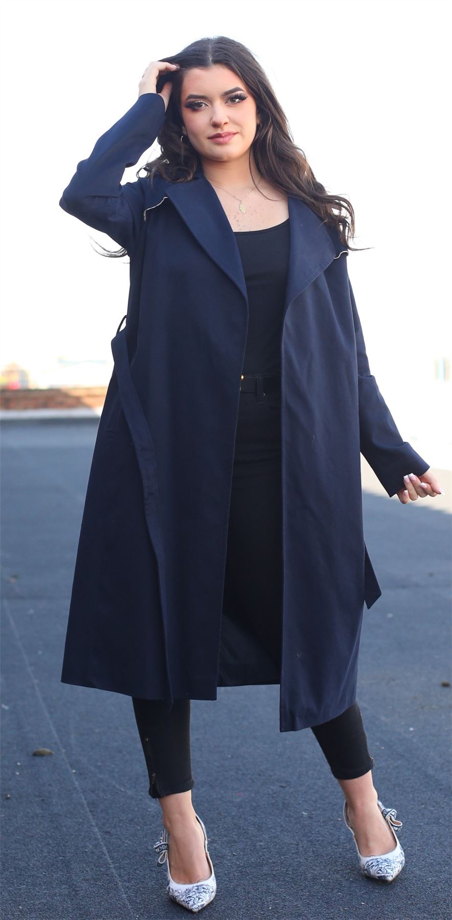 Women's plus store size duster coat