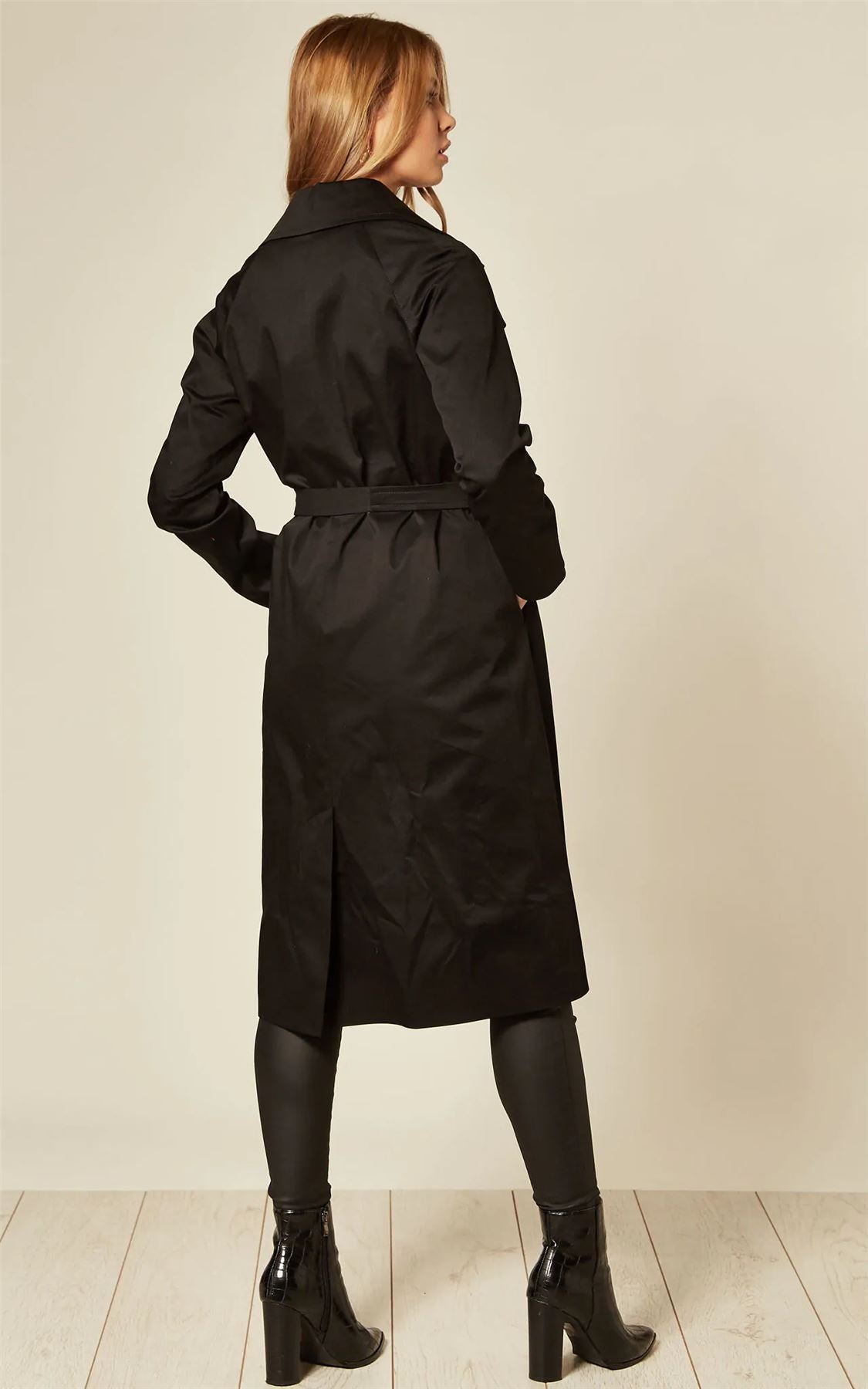 Black lightweight clearance duster jacket