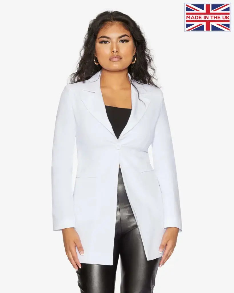 Longline suit top jacket womens