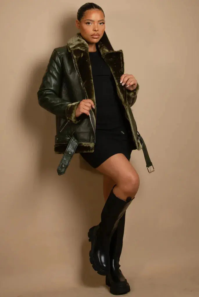 Missy front zip faux fur collared jacket hot sale