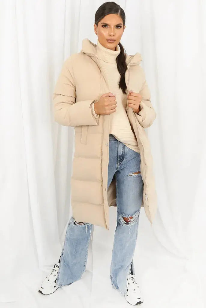 Beige 2025 longline jacket
