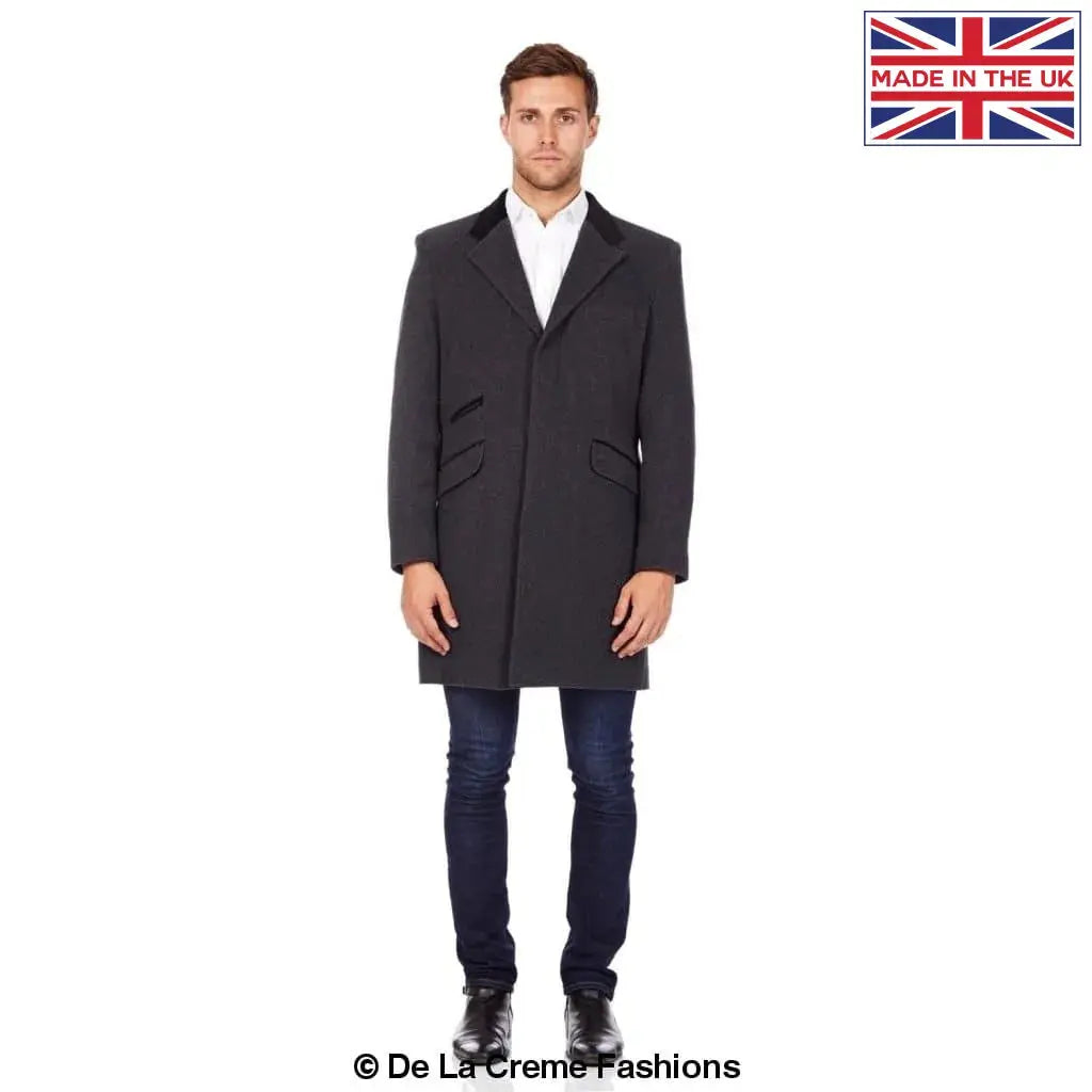 De La Creme Mens Peaky Blinders Retro Mod Covert Coat
