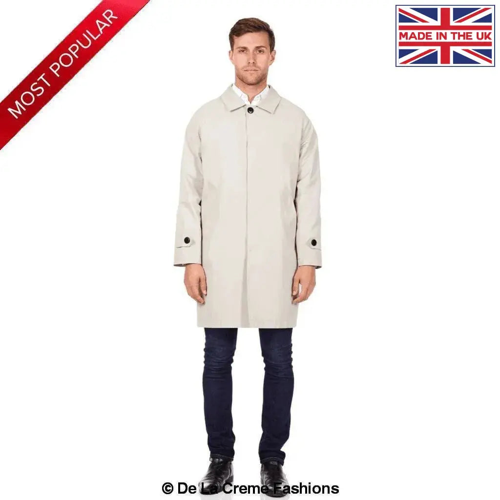 Mens Spring Summer Lightweight Trench Mac Coat