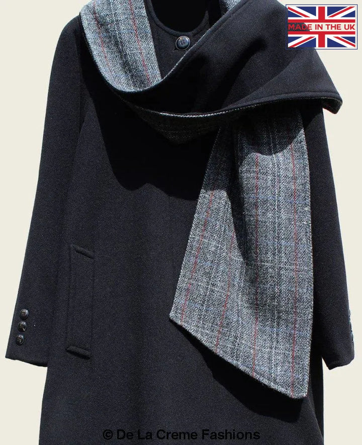 SCARPIA - Wool & Cashmere Overcoat With Scarf Detail