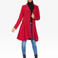 Spring/summer Double Breasted Skater Coat (1102-Sp) Red / Uk 8/eu 36/us 4/xs