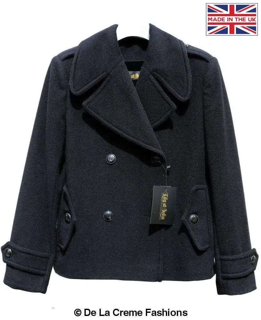 Wool pea 2025 coat womens uk