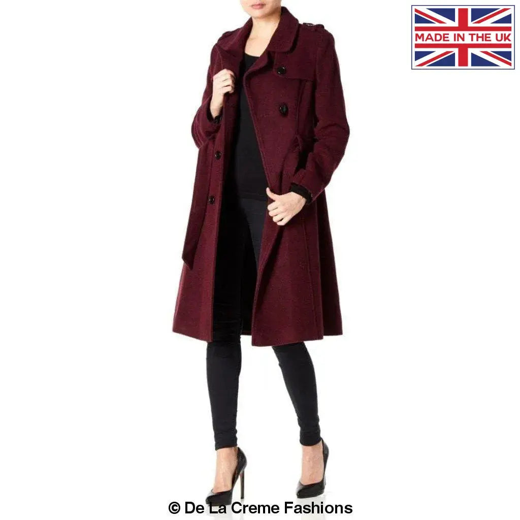 Lipsy wool blend 2024 military skater coat