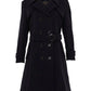 Amber Wool Blend Double Breasted Trench Coat