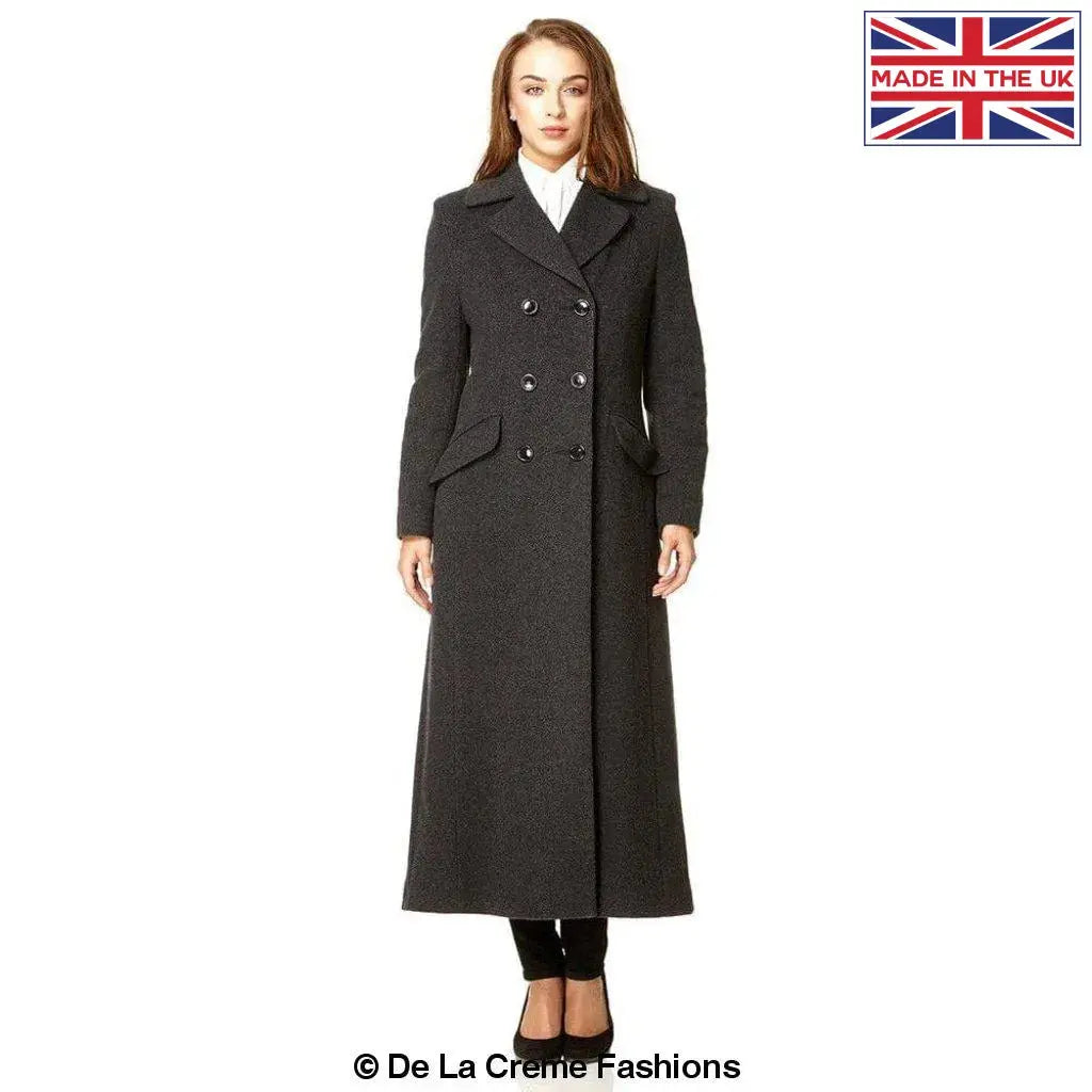 Double breasted 2025 long coat womens