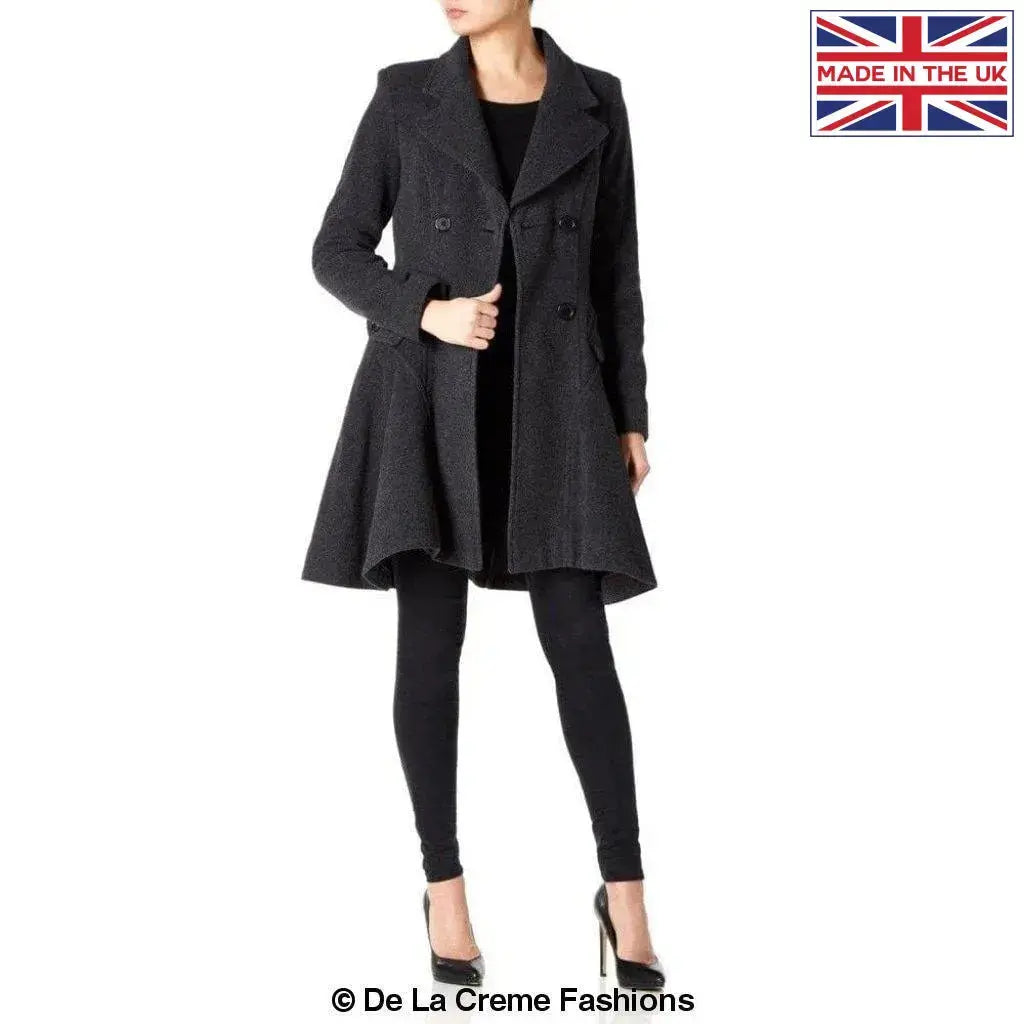 Fit and flare wool coat uk online