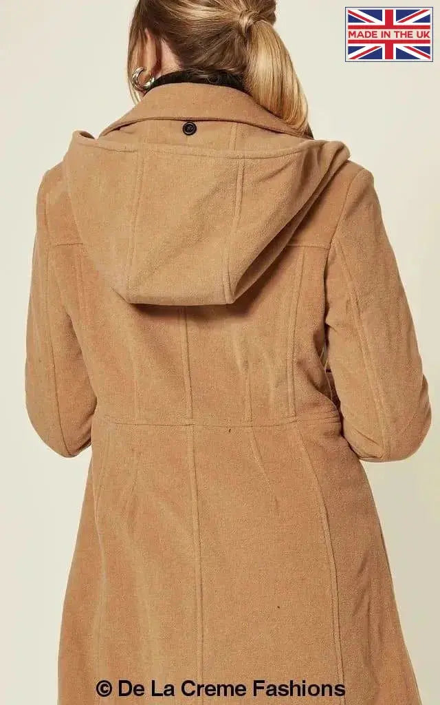 Hooded 2025 camel coat