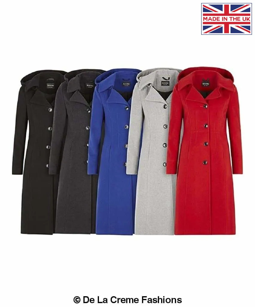 Beatrice Wool And Cashmere Hooded Mid Length Coat