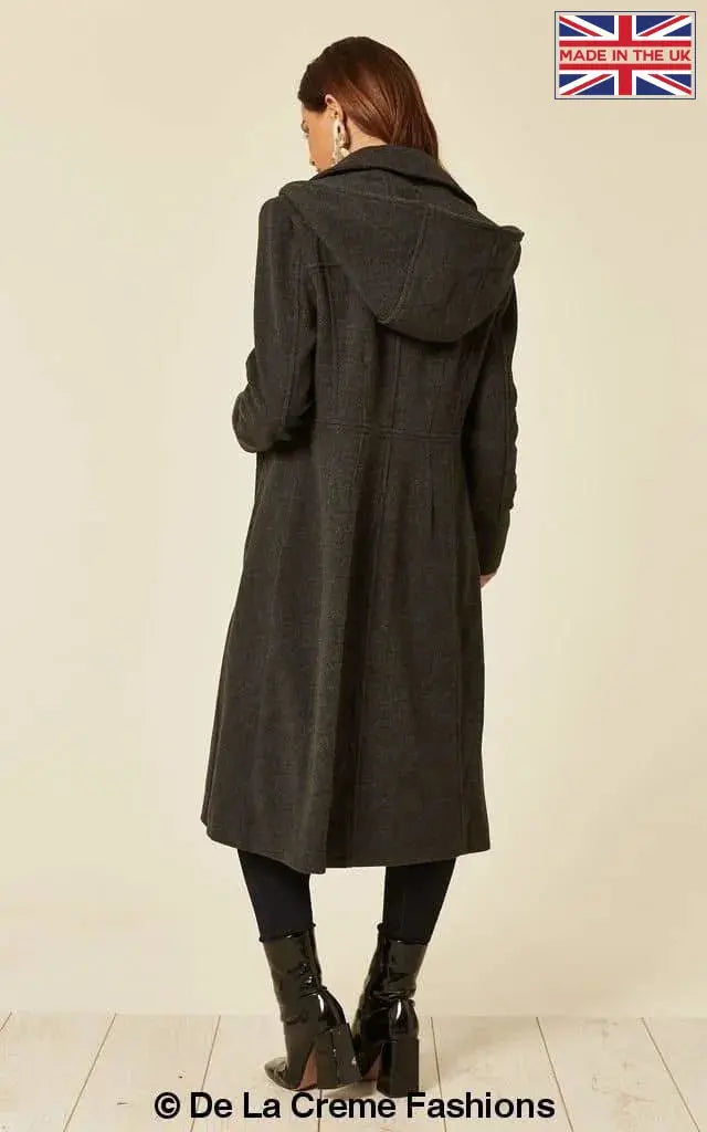Wool jacket top with hood