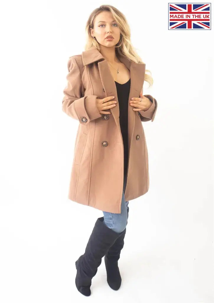 Double breasted hooded coat outlet