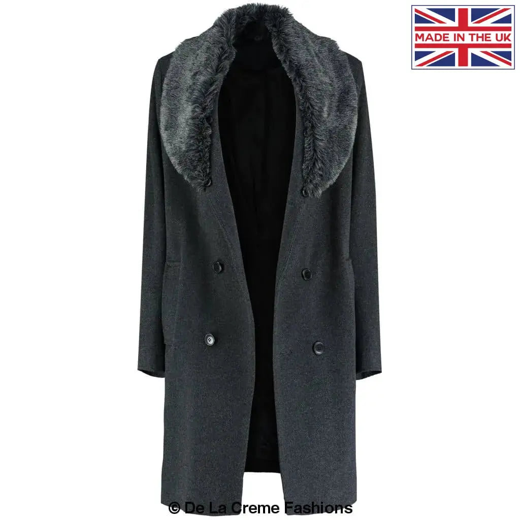 Mens wool top collar coat