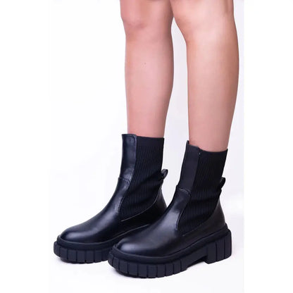 Black sock sales ankle boots uk