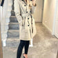 Anastasia Cotton Blend Belted Trench Coat