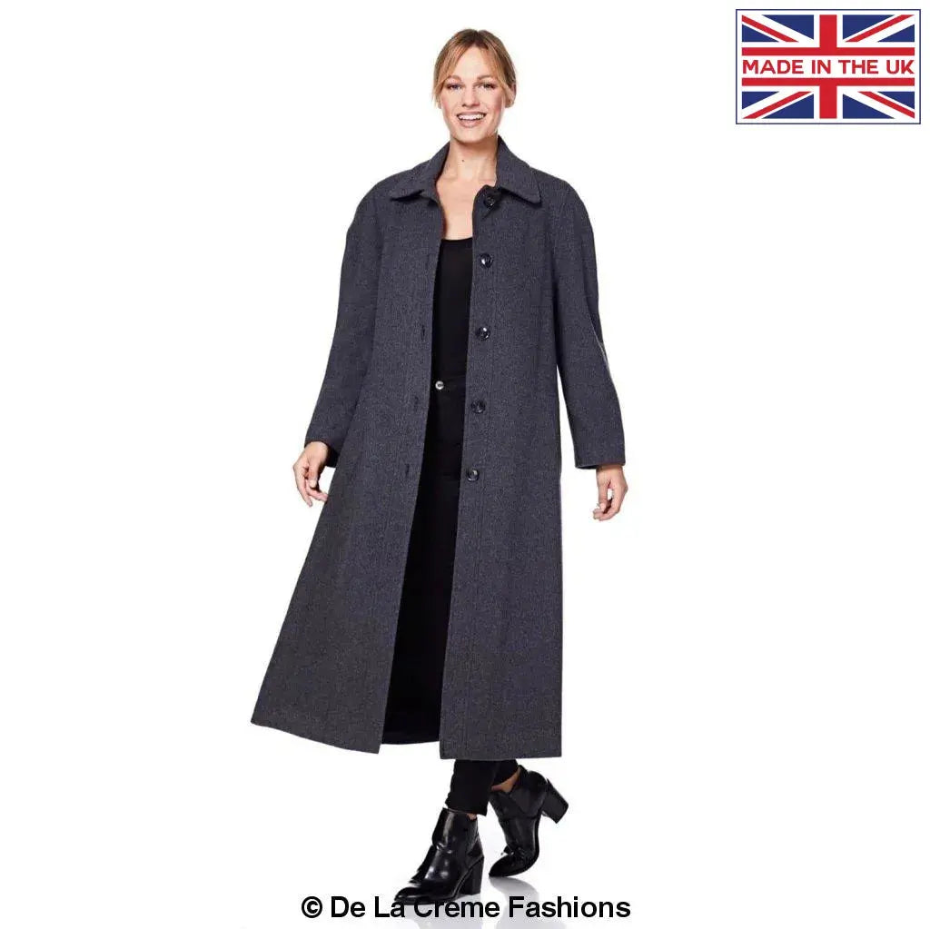 De La Creme - Womens Wool & Cashmere Blend Plus Size Long Coat