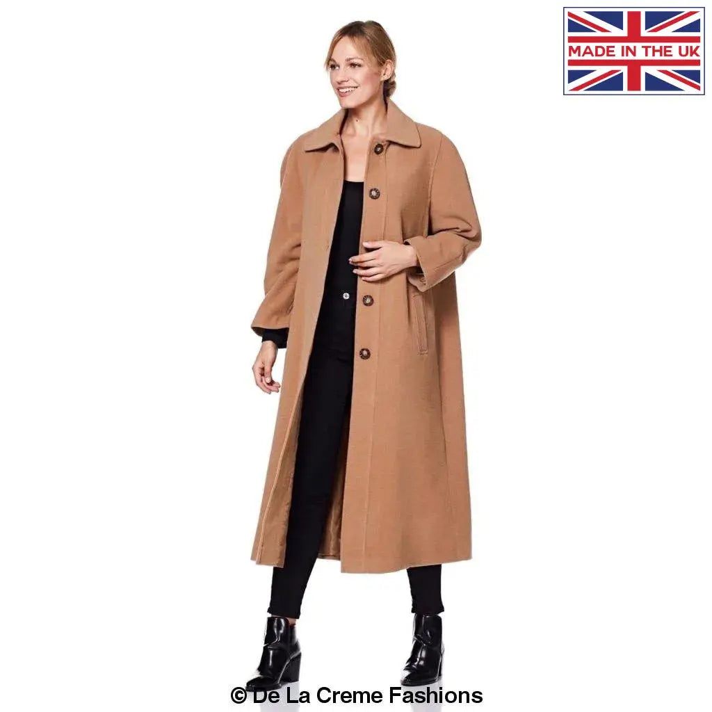Long wool cashmere coat best sale