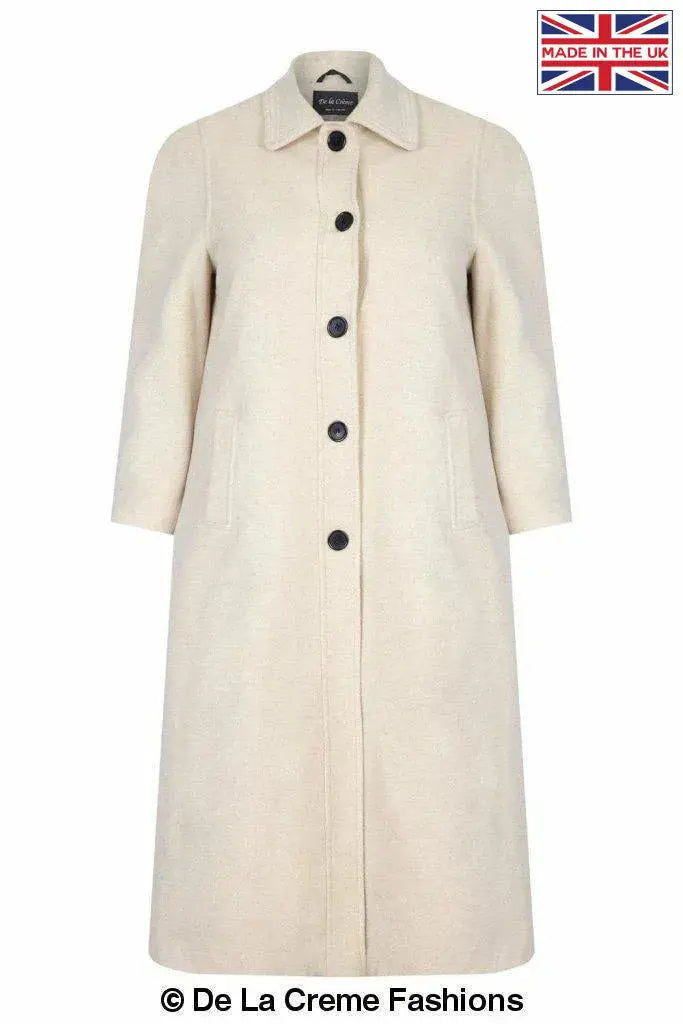 Plus size cream sales coat