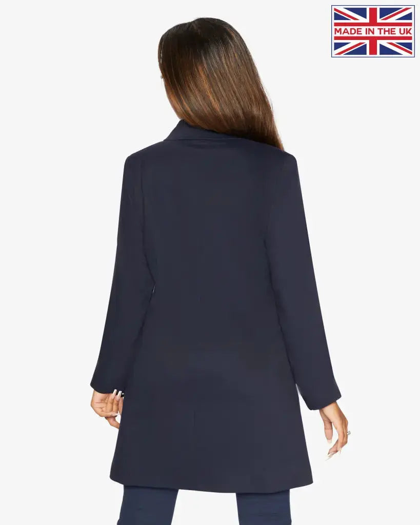 Womens navy 2025 longline blazer