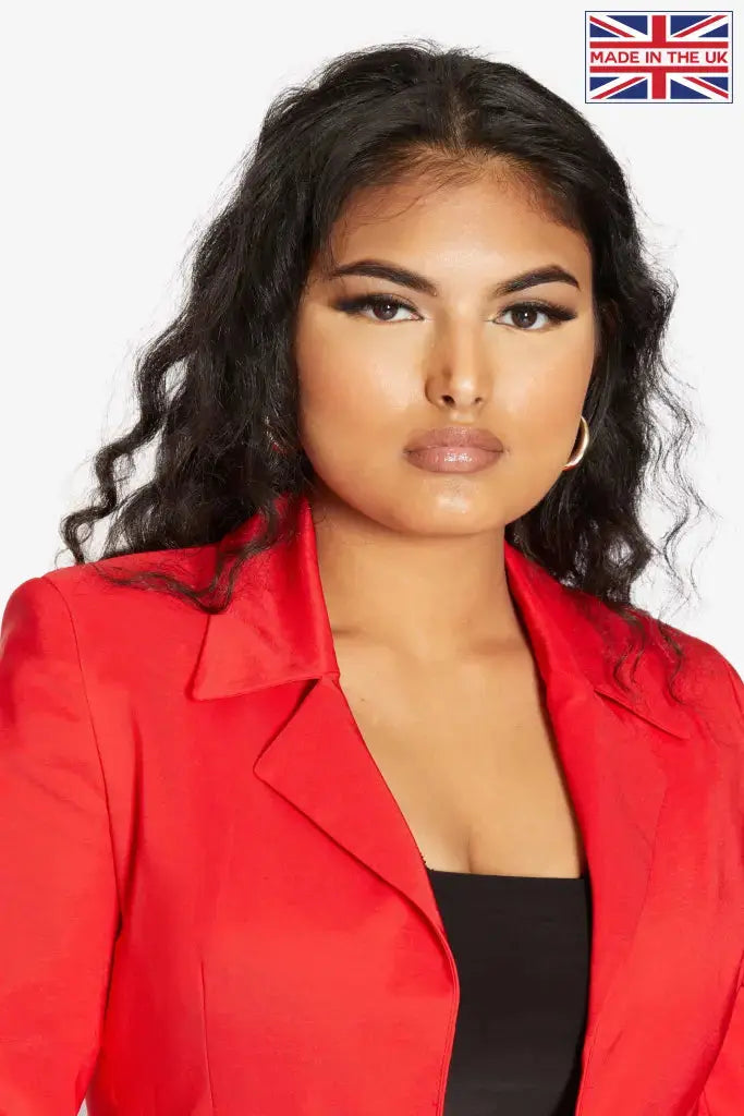 Plus size 2025 red blazer uk