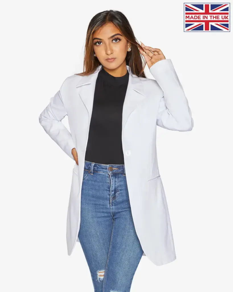 White longline 2025 blazer womens