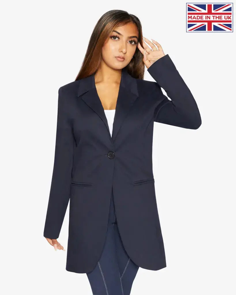 Navy longline best sale blazer