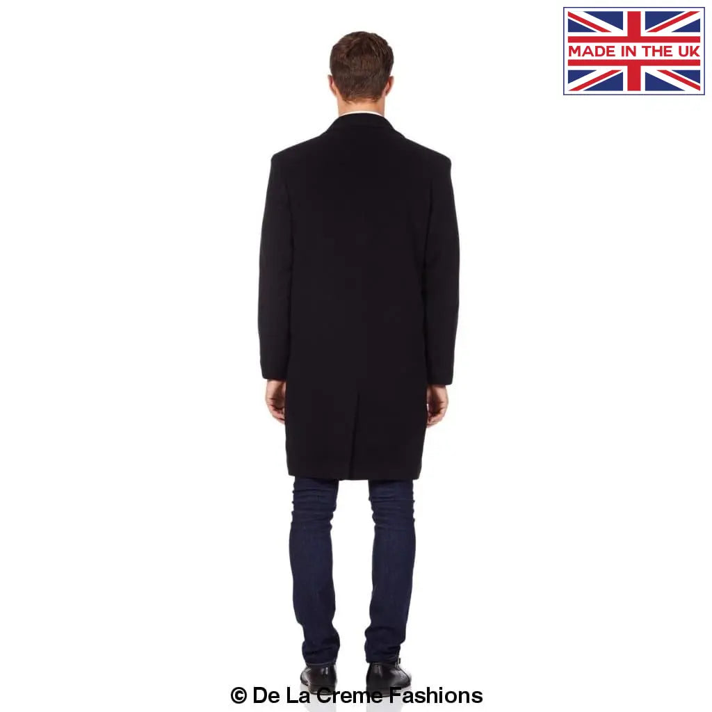 De La Creme MAN - Wool & Cashmere Blend Formal Security Overcoat