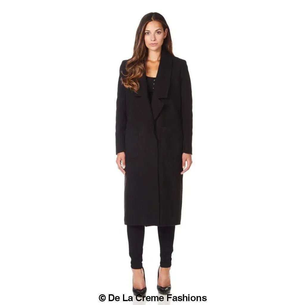 De la top creme wool coat
