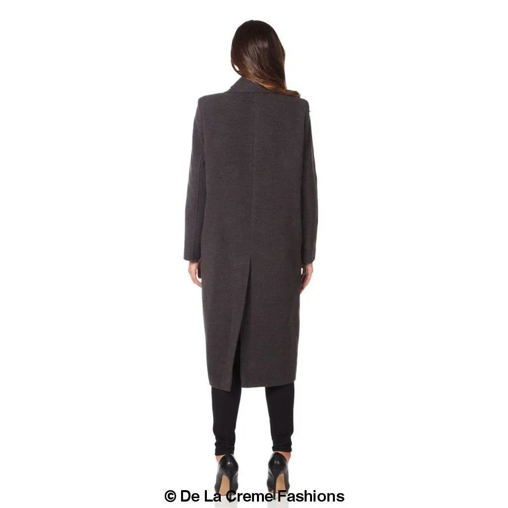 De La Creme - Womens Faux Wool Wrap Coat