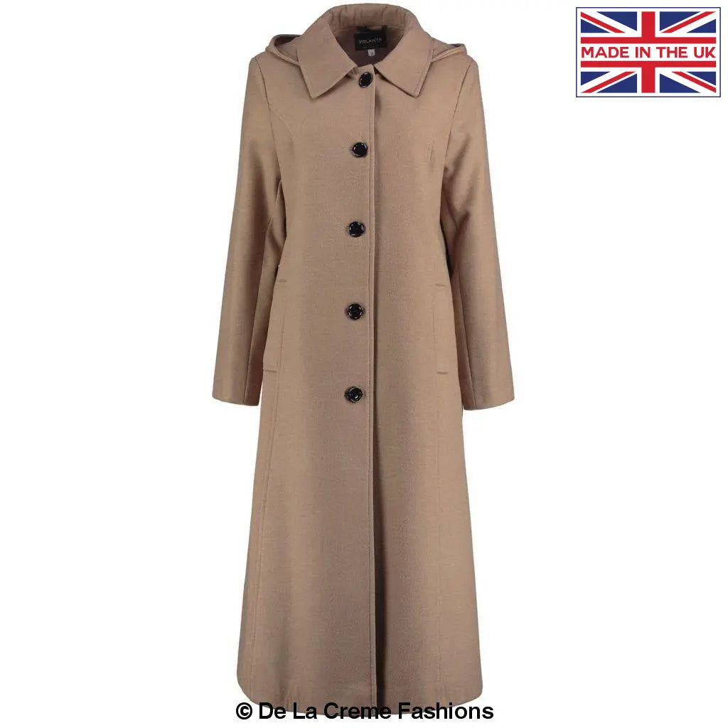 De La Creme - Womens Longline Hooded Winter Coat