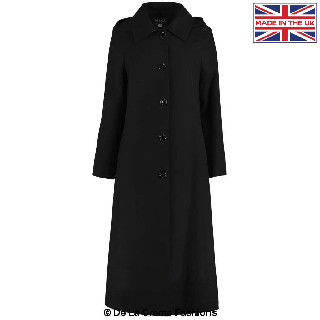 De La Creme - Womens Longline Hooded Winter Coat