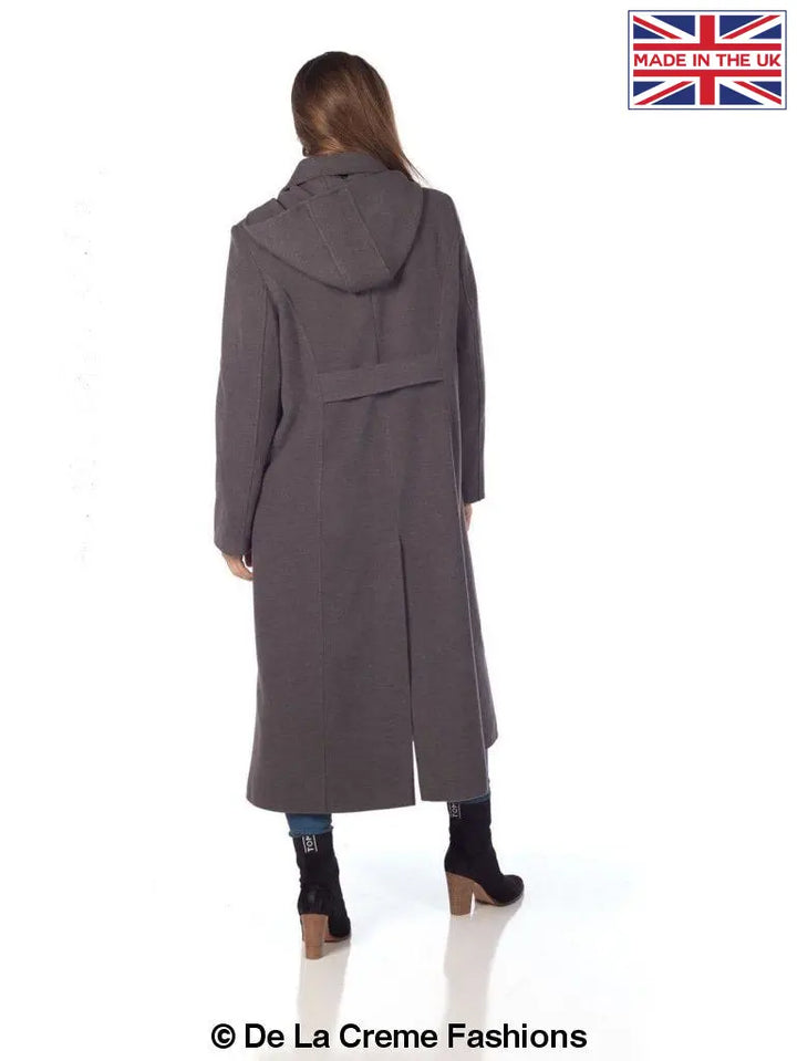 De La Creme - Womens Longline Hooded Winter Coat