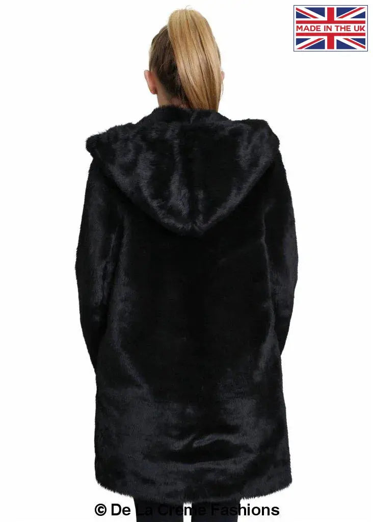 Ladies black top winter coat