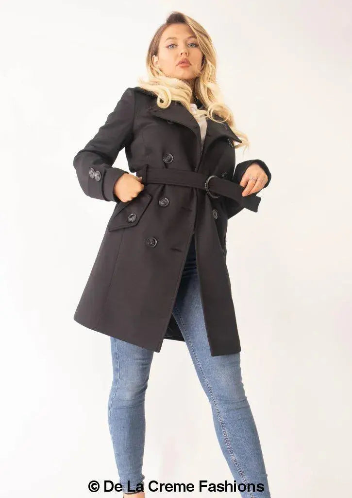 Belted pea 2025 coat womens