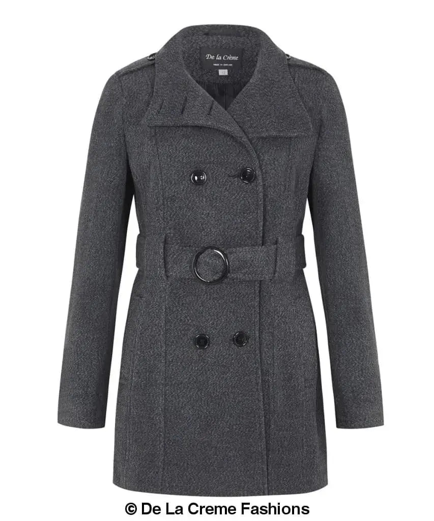 Grey military 2025 coat womens