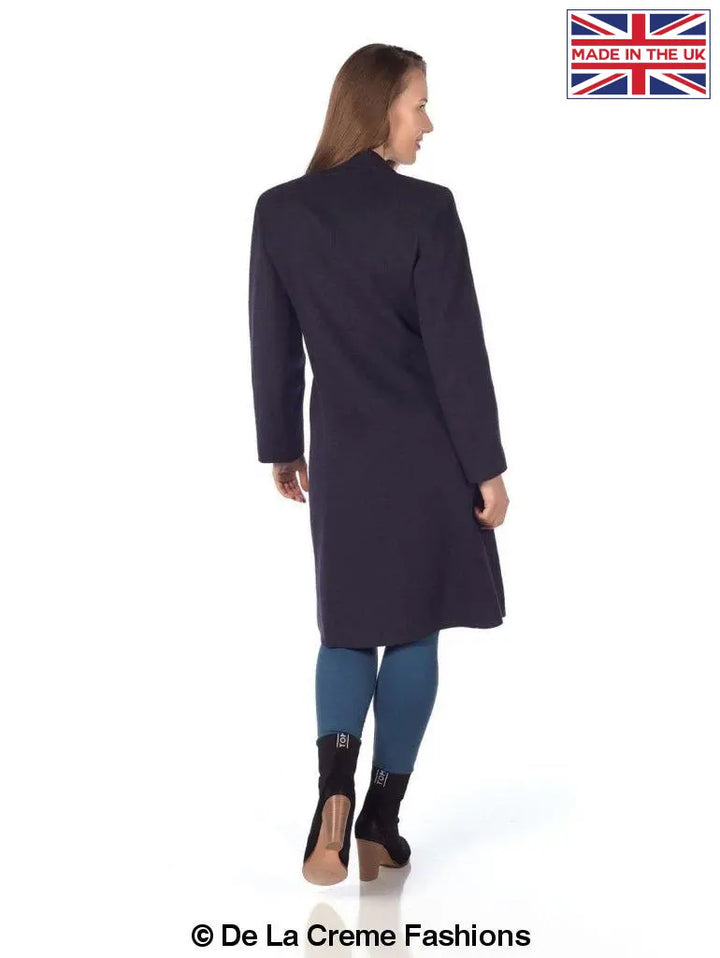 De La Creme - Women's Mohair Blend Longline Winter Coat