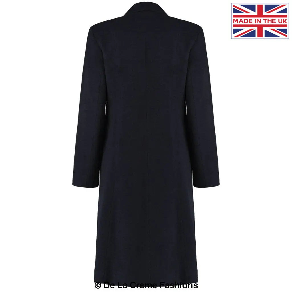 De La Creme - Women's Mohair Blend Longline Winter Coat