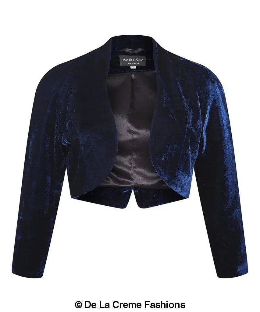 Navy 2025 velvet bolero