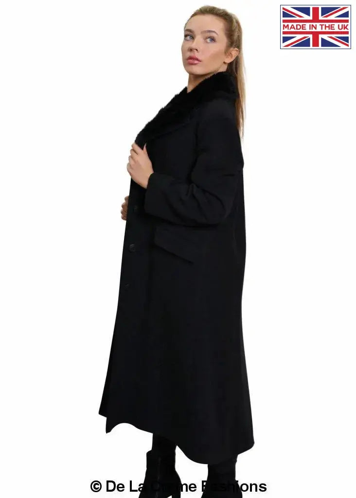 Fur collar coat womens uk deals