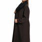 De La Creme - Womens Oversized Faux Fur Collar Long Coat